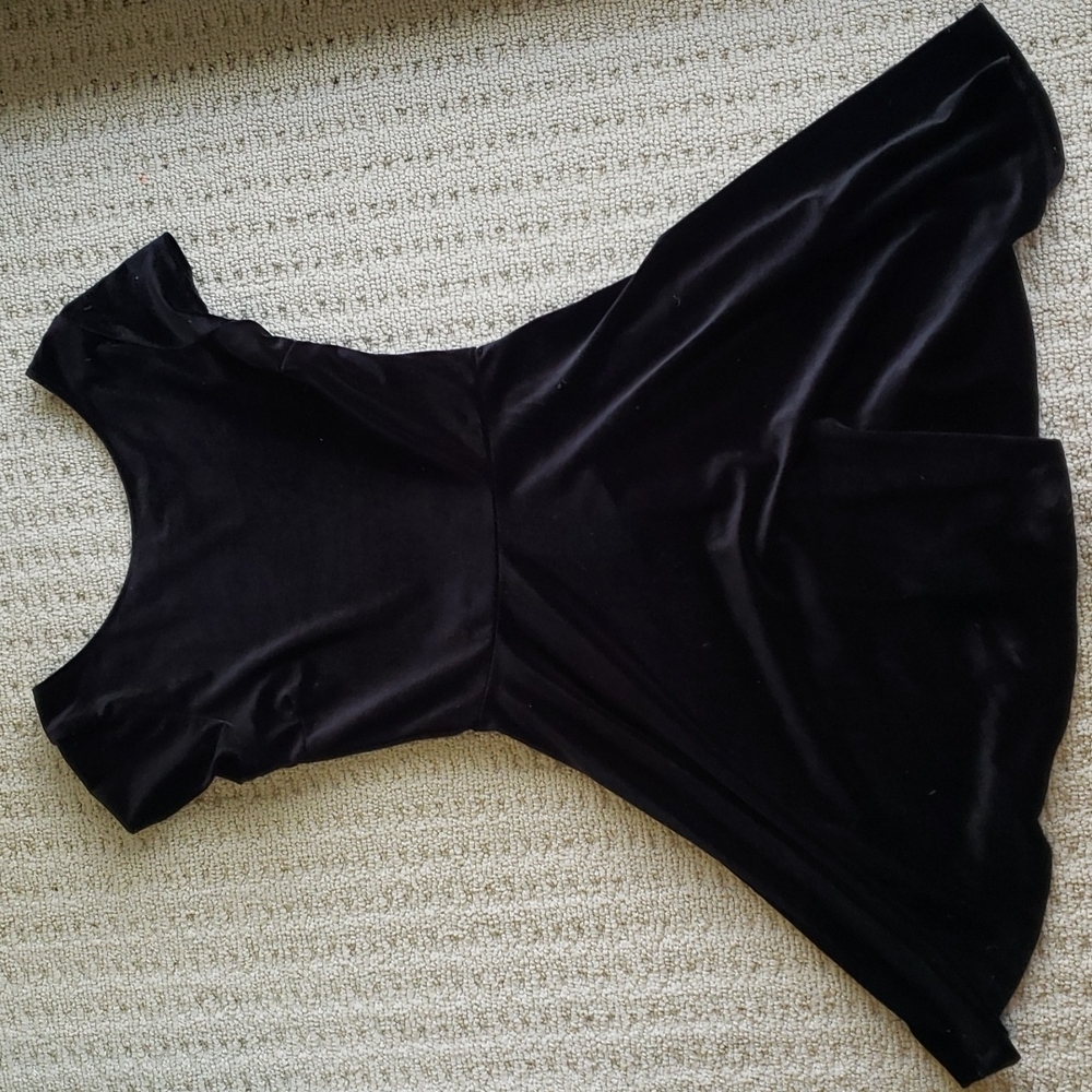 Black velvet dress